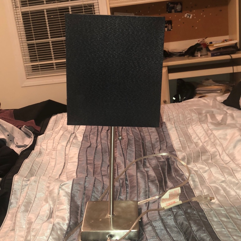 Black and Silver Lamp